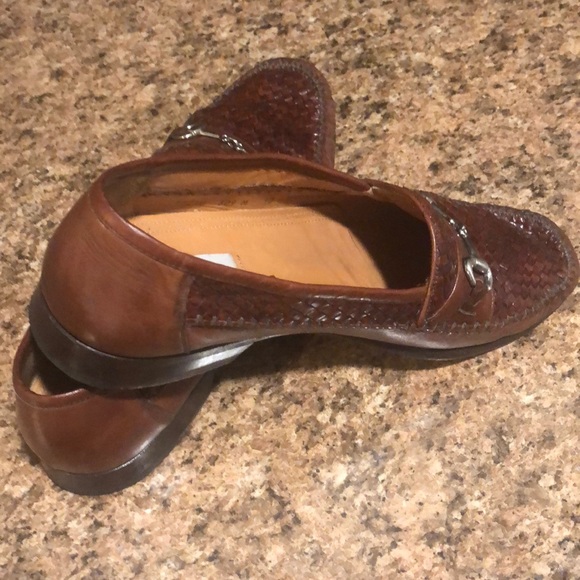 Mezlan Men’s Leather Woven Bit Loafer Size 10 - Picture 6 of 8